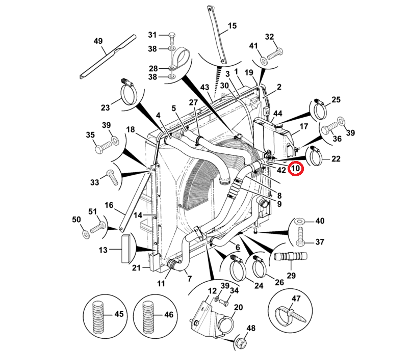 ШЛАНГ ИНТЕРКУЛЕРА JCB 834/11543