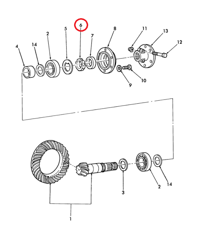 ГАЙКА ВАЛА АТАКИ CASE 121F 221D 321E 9968032