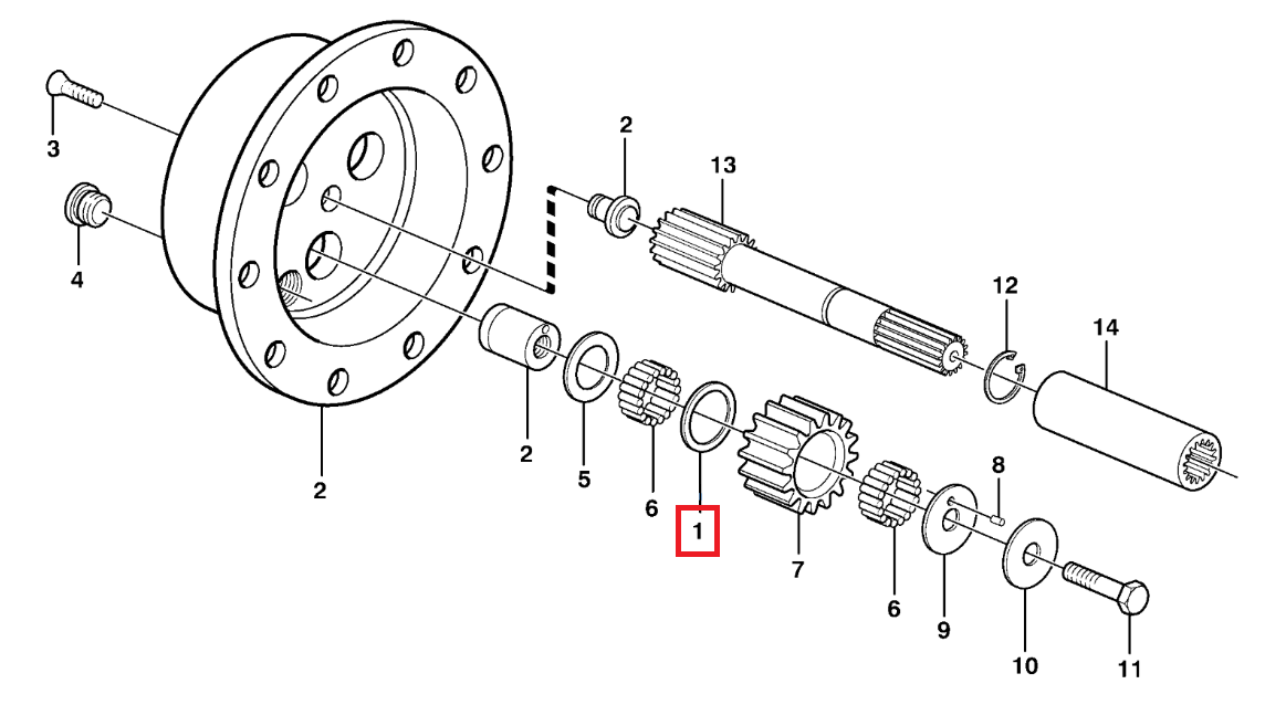 ШАЙБА СПУТНИКА VOLVO BL71 11709368