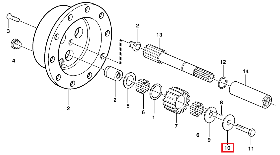 ШАЙБА СПУТНИКА ШЛЯПА VOLVO BL71 11709376