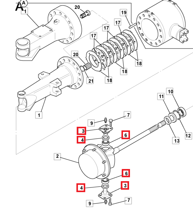 НАБОР ШТИФТОВ КРОССОВЕРА JCB 3CX 4CX 458/20061 TIMKEN
