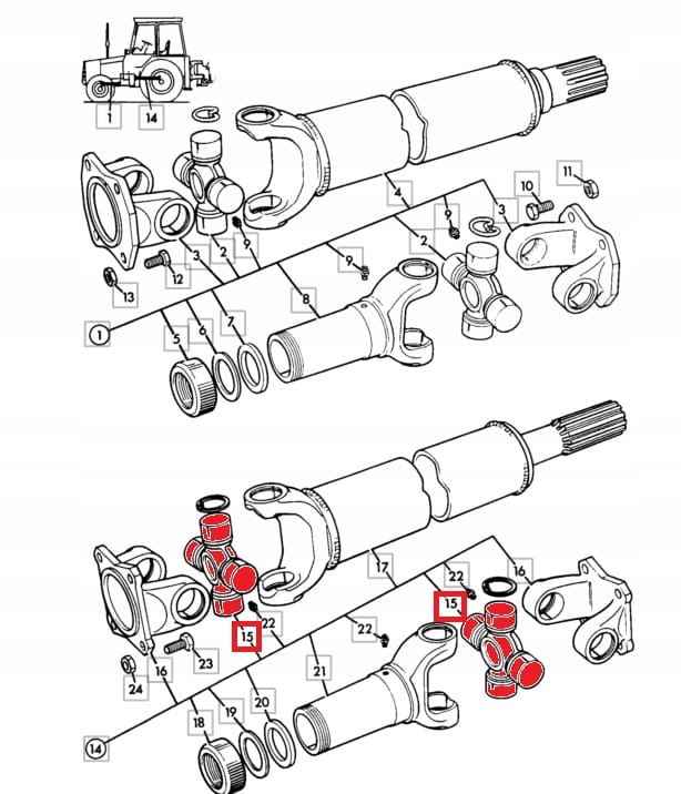 КРЕСТОВИНА ПРИВОДНОГО ВАЛА CAT 938F 910G 916 8V7336