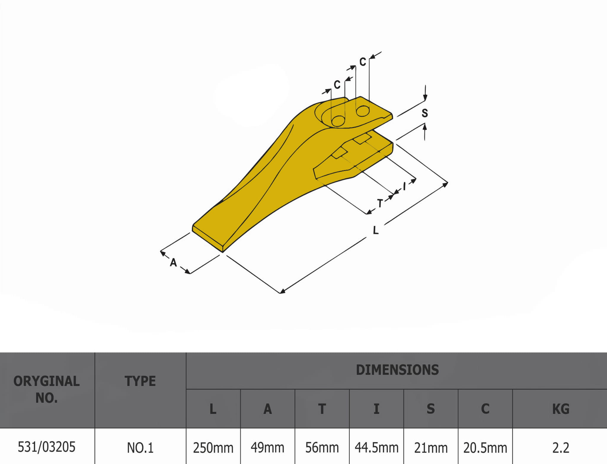 НАБОР ЗУБЬЕВ КОВША 150 СМ VOLVO