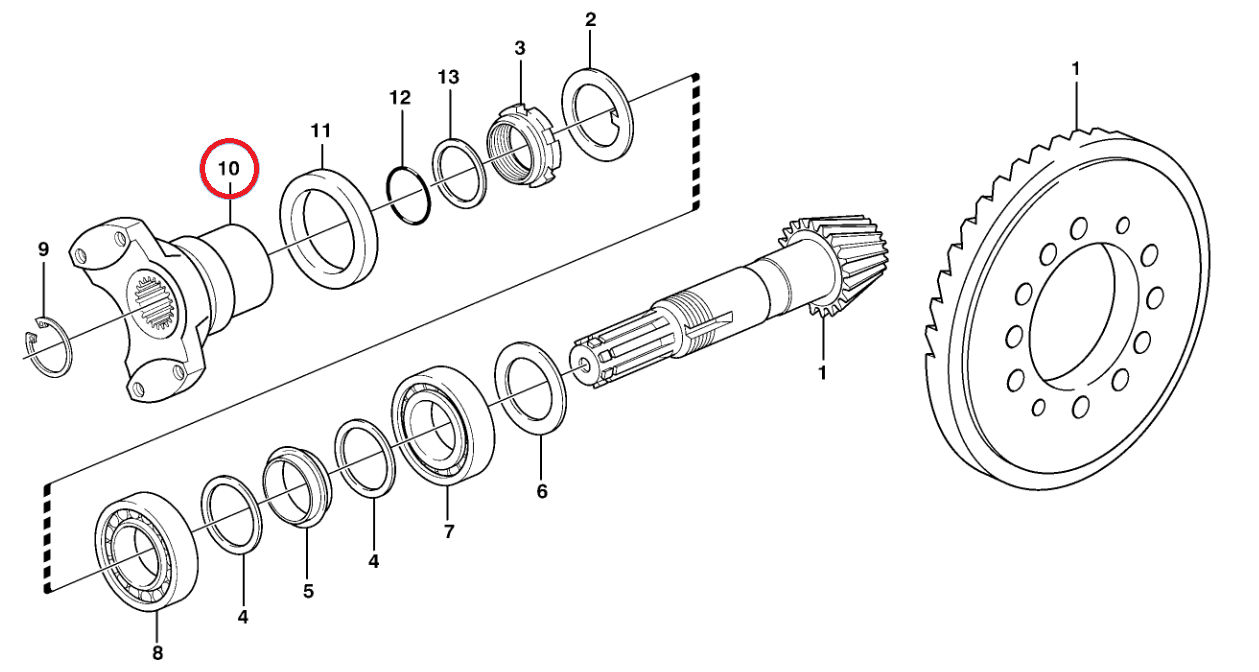 ФЛАНЕЦ ЗАДНЕГО МОСТА NEW HOLLAND B115B B95C 84197604