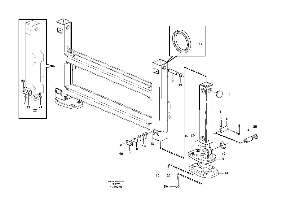 СТУПНЯ ЛАПА ОПОРЫ VOLVO BL61 BL71 15009895