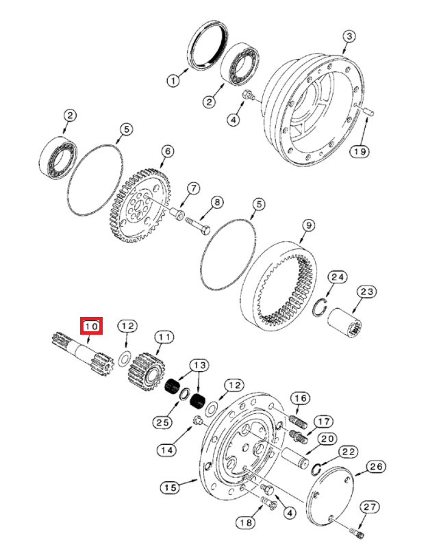 ПОЛУОСЬ ЗАДНЕГО МОСТА CASE 590SM 590SL 292218A1