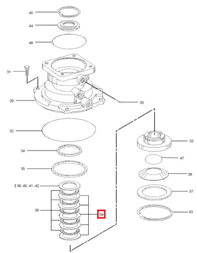 Прокладка поворотного стола CAT M312 M318 M320 1324262