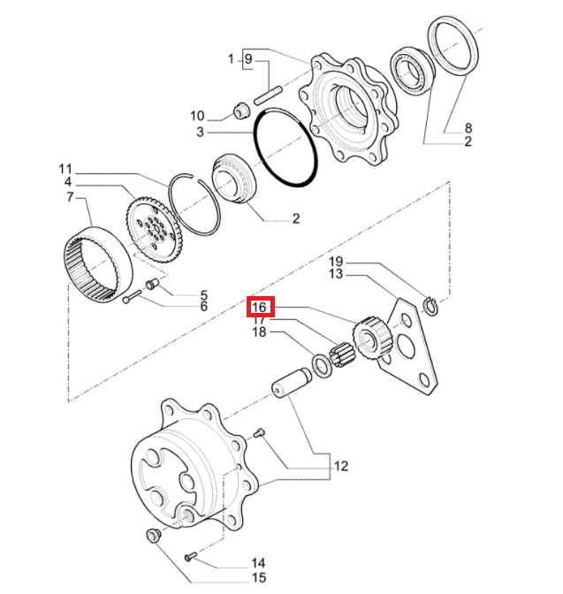 Спутниковый замедлитель FIAT HITACHI B110 FB100 85806014