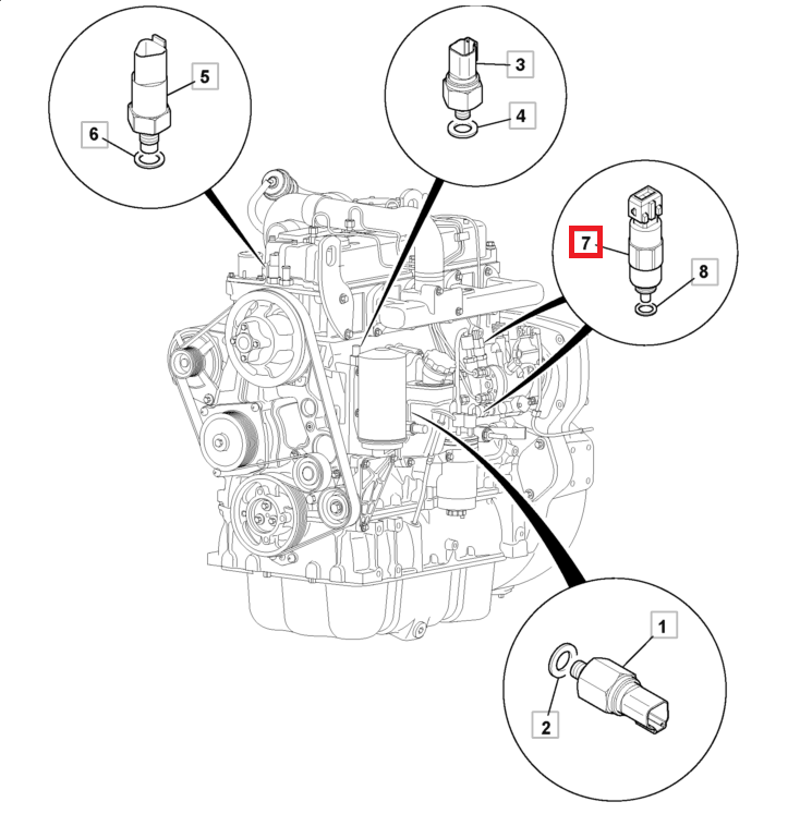 ДАТЧИК ТУШЕНИЯ CAT 428E 428F 1766219 DELPHI