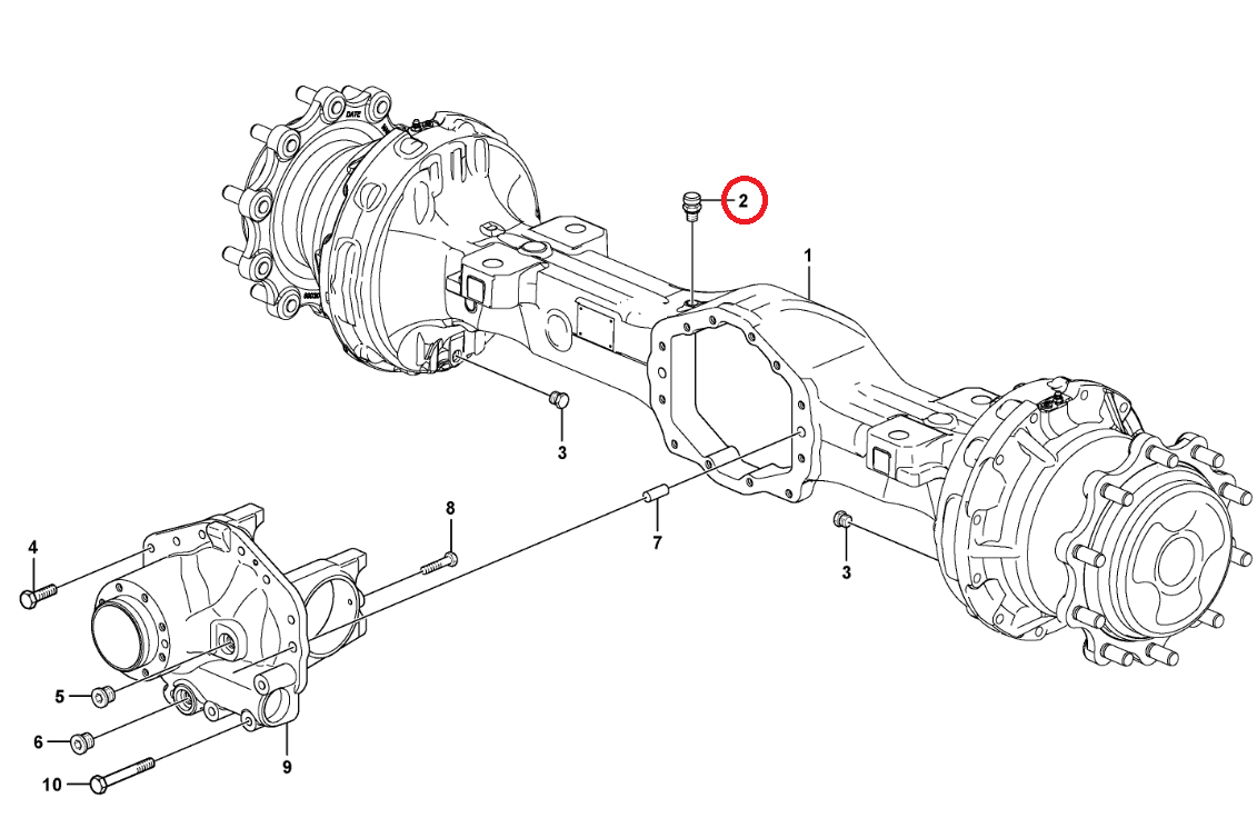 СЛИВНАЯ ПРОБКА МОСТА VOLVO BL61 BL71 11709057