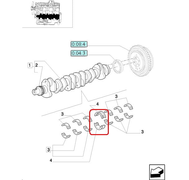 КОМПЛЕКТ ПАНЕЛЕЙ ДЛЯ ПОДДЕРЖКИ СИЛОВОГО АГРЕГАТА STANDARD NEW HOLLAND CASE 87790266