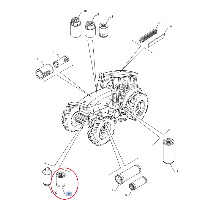 ФИЛЬТР ОХЛАЖДАЮЩЕЙ ЖИДКОСТИ NEW HOLLAND 83971970-47450682
