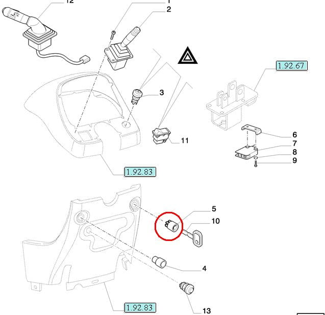 КЛЮЧ ЗАЖИГАНИЯ NEW HOLLAND CASE 5129862 - 5146155 - 47725906