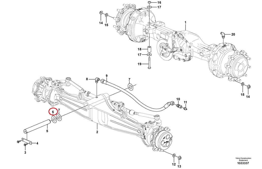 ШАЙБА КРЕПЛЕНИЯ МОСТА ПЕРЕДНЯЯ VOLVO BL 11888497