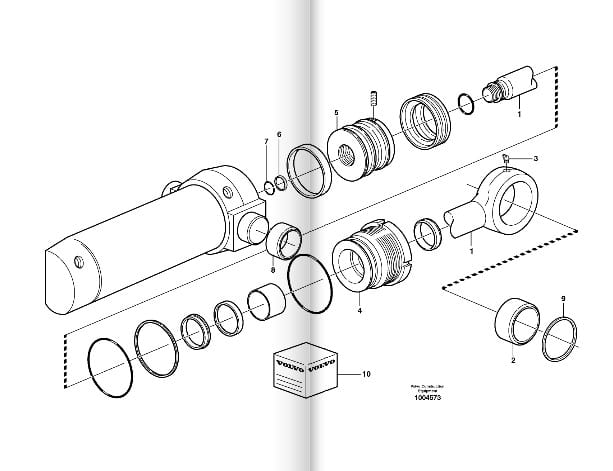 ШТИФТ ВТУЛКА ПРИВОДА ПОВОРОТА ЗАДНЕЙ БАБКИ VOLVO BL71