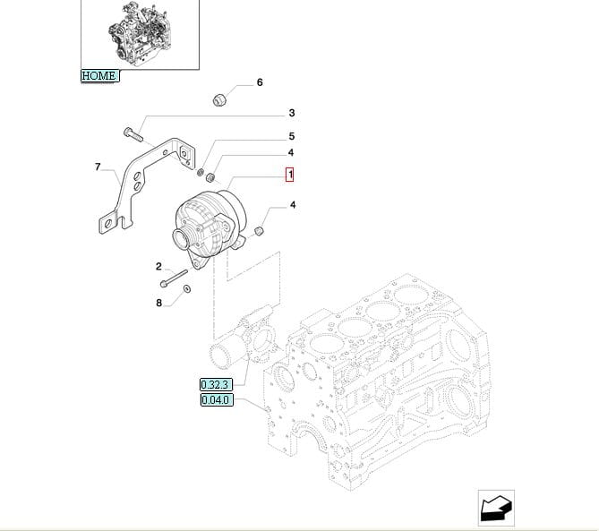 ALTERNATOR 120A NEW HOLLAND CASE STEYR 48195715 - 87311827 - 87311822