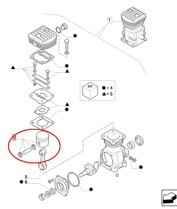 ПОРШЕНЬ ДЛЯ ВОЗДУШНОГО КОМПРЕССОРА NEW HOLLAND CASE 47982987 -9969245 - 132000130717