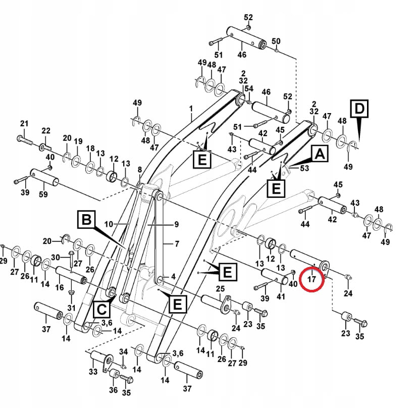 ШТИФТ ПЕРЕДНИЙ КОВШ VOLVO BL71 61