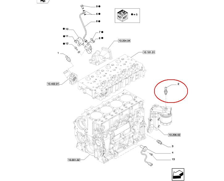 ДАТЧИК ДАВЛЕНИЯ МАСЛА ДВИГАТЕЛЯ NEW HOLLAND CASE STEYR 2852889-504084983