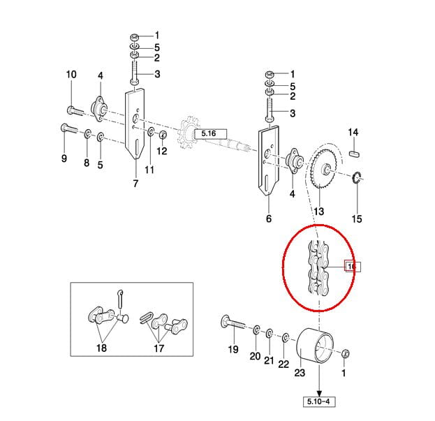 ЦЕПЬ ПРИВОДА ЗЕРНИСТОГО КОНВЕЙЕРА NEW HOLLAND CASE 80321797 - 321797