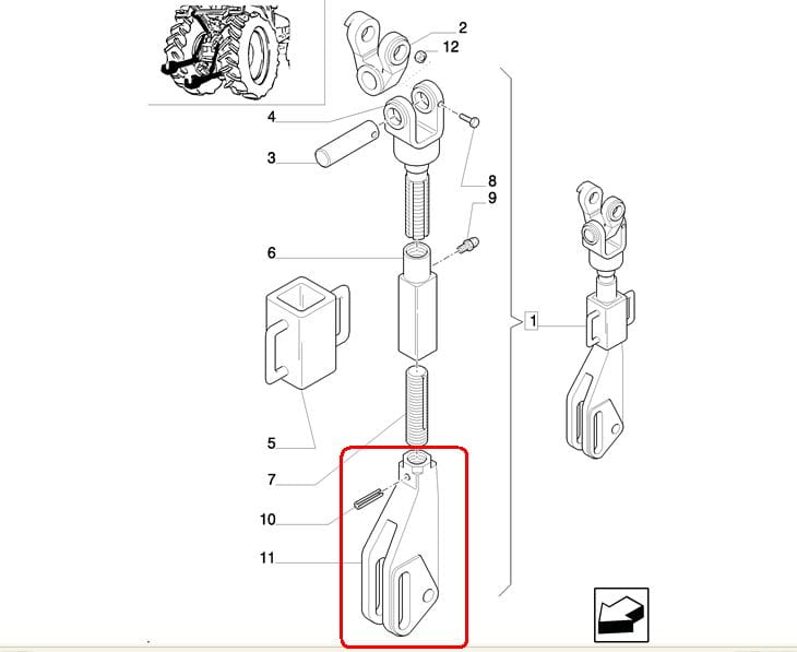 НАБОР ВЕШАЛОК NEW HOLLAND CASE STEYR 47125937 - 5167409 - 5167413