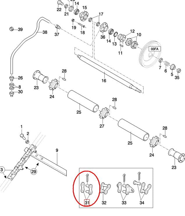 ВНУТРЕННЯЯ ЯЧЕЙКА NEW HOLLAND CASE 80043278-86595253