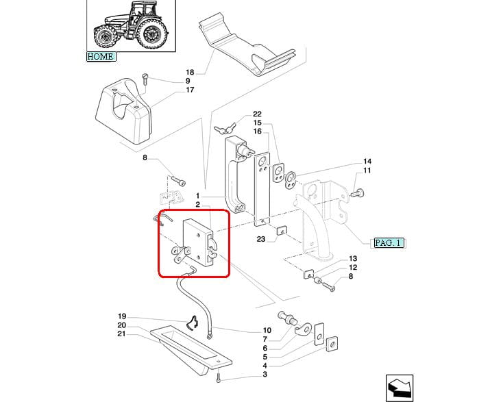 ЗАМОК ДВЕРИ ПРАВЫЙ NEW HOLLAND CASE 82016379