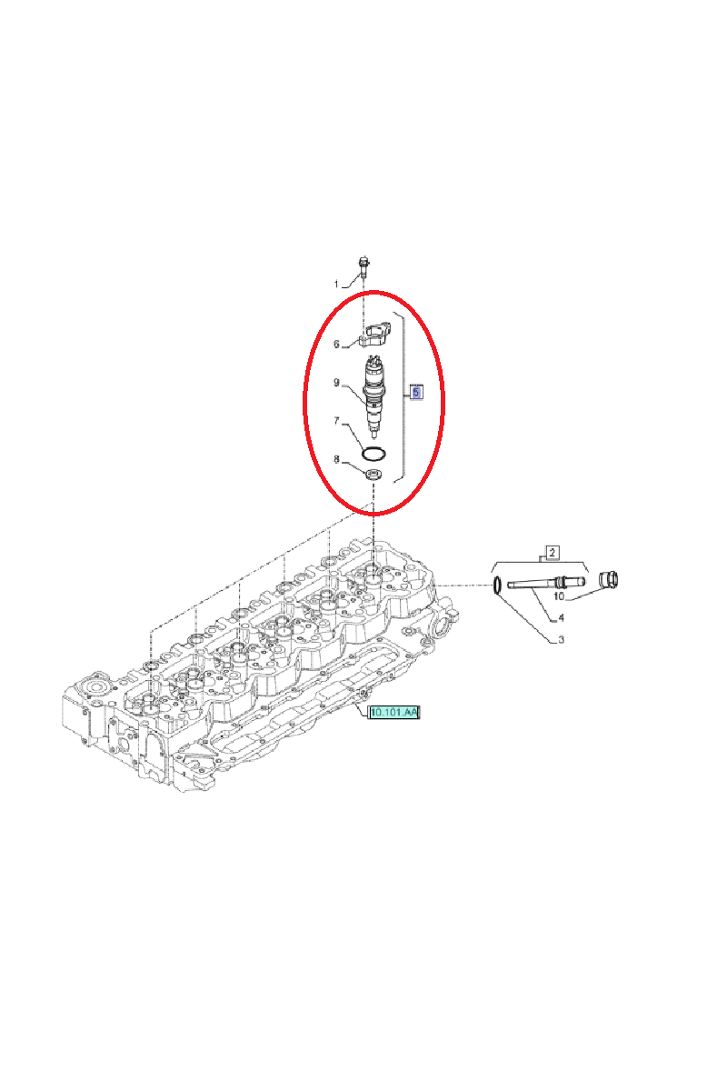 Инжектор в сборе New Holland CNH 2856203 - 2855135 - 504128307