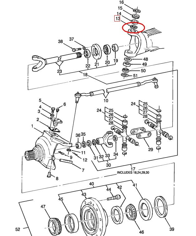 КРЫШКА ПОВОРОТНОГО ШАРНИРА КРЕПЛЕНИЕ NEW HOLLAND CASE 1277271C1 - 81874876 - 87779153 - DANA070HR106-84132931