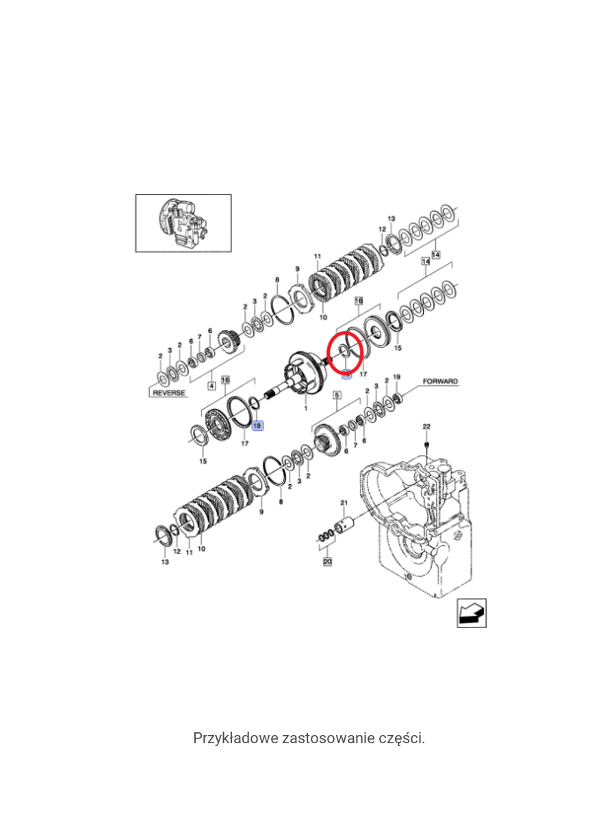 Кольцо корзины коробки передач New Holland LM CNH 85806781
