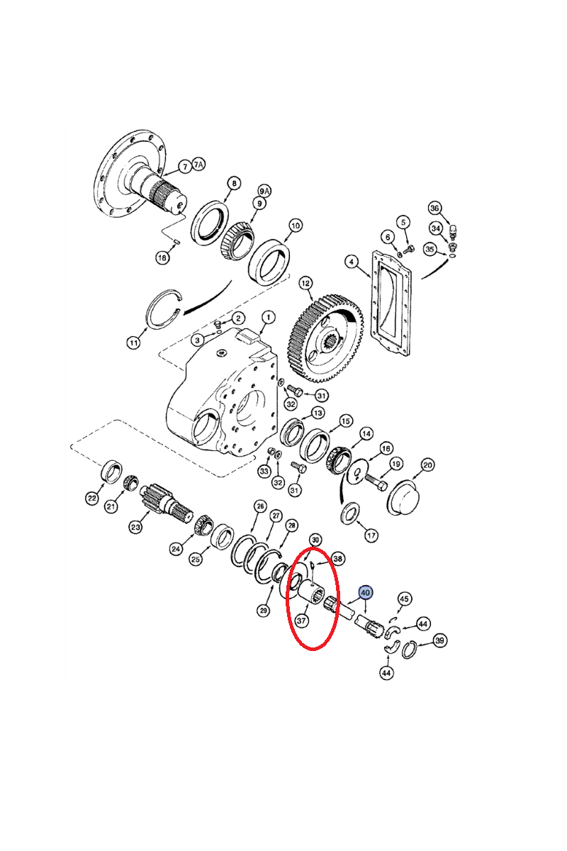 Втулка приводного вала Case CNH 248600a1 -323713 - 84416330