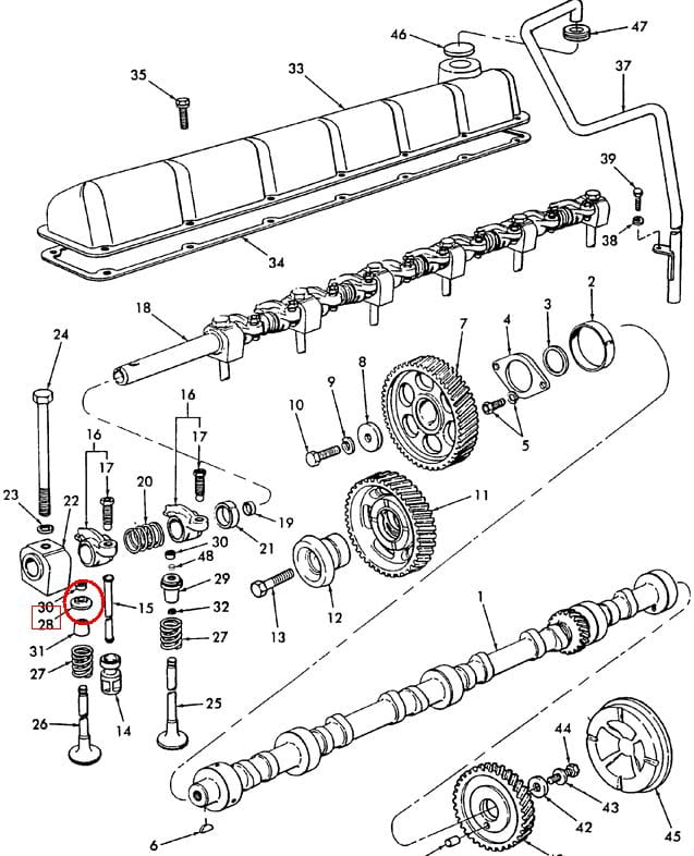 НАПРАВЛЯЮЩАЯ ПРУЖИНЫ КЛАПАНА NEW HOLLAND CASE 87802300-D0NN6514A