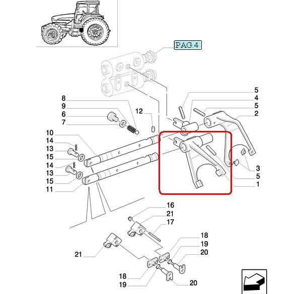 ВИЛКА NEW HOLLAND CASE 5180055