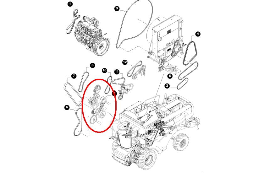 PAS MŁOCARNI 5HB NEW HOLLAND CASE 84072772