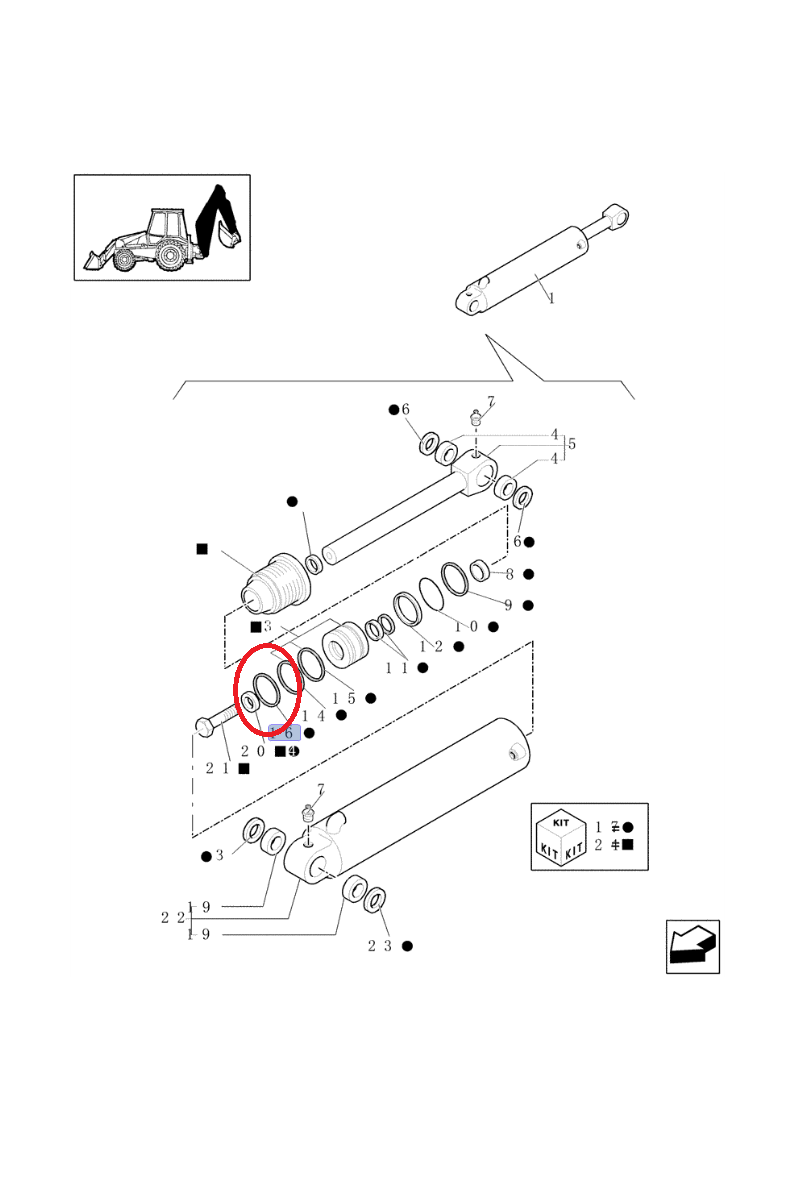 Поршневое кольцо привода Case CNH 85800823