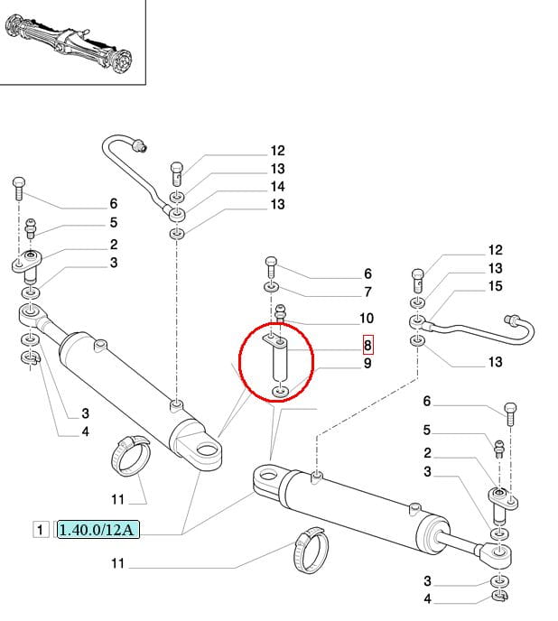 ШТИФТ ПРИВОДА ПОВОРОТА NEW HOLLAND CASE 5173252