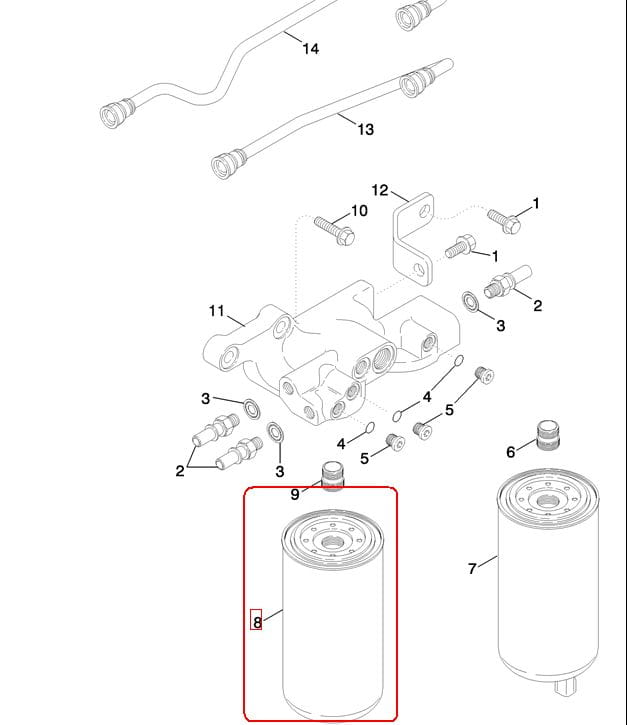 ТОПЛИВНЫЙ ФИЛЬТР NEW HOLLAND CASE 87360572-84477358