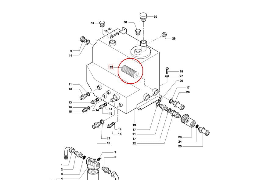 ФИЛЬТР ГИДРАВЛИКИ (БАК) NEW HOLLAND CASE 84497564