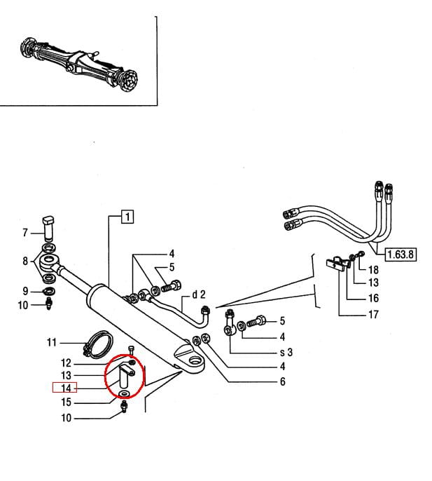 ШТИФТ ПРИВОДА ПОВОРОТА NEW HOLLAND CASE 4997489