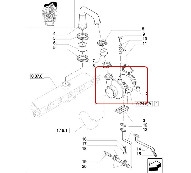 ТУРБОКОМПРЕССОР NEW HOLLAND CASE 87840733