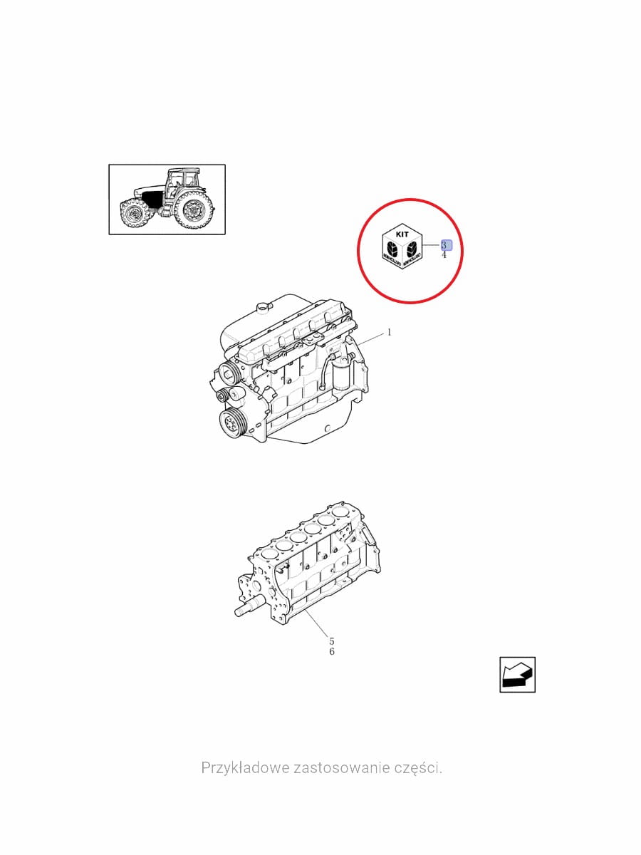 КОМПЛЕКТ ПРОКЛАДОК ДЛЯ ДВИГАТЕЛЯ NEW HOLLAND CASE 1930959