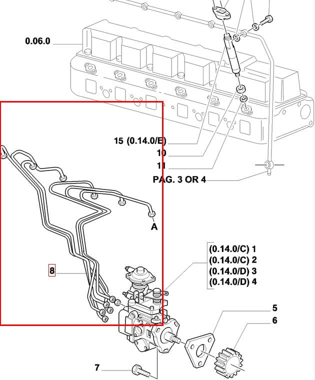ПРОВОДА ИНЖЕКТОРА NEW HOLLAND CASE 87800500-87801871