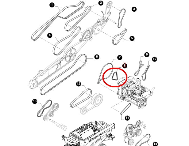 РЕМЕНЬ КПЛ. WENTYLATORA TF,TX,CX NEW HOLLAND CASE 89835816 - A138001