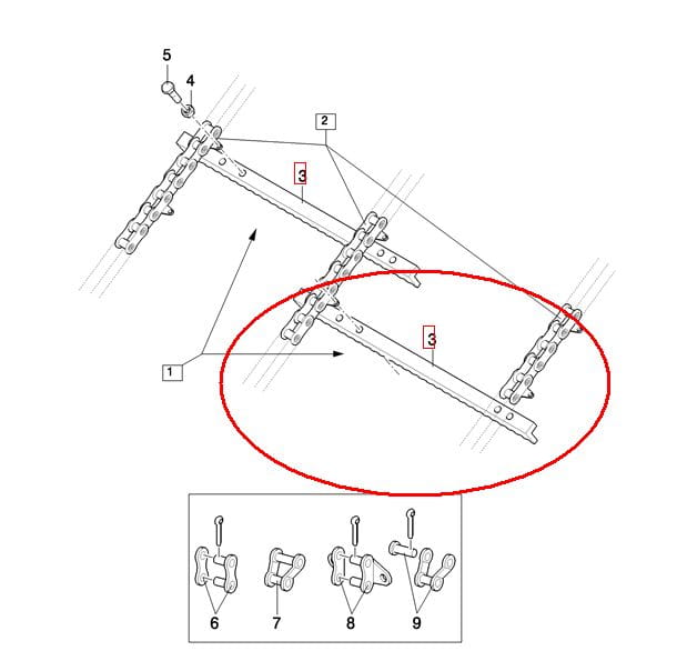 Наклонная конвейерная лента New Holland 84042649-87752797