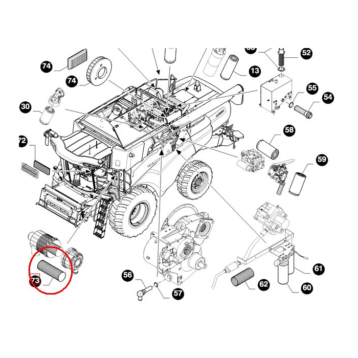 ВНЕШНИЙ ВОЗДУШНЫЙ ФИЛЬТР NEW HOLLAND CASE 87682993 - 1930589 - 84036676 - 47128157 - 47132343 - 47137832 - 87682989 - 84217229 - 87438249