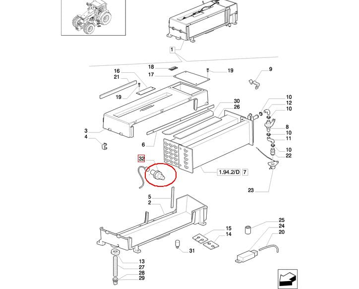 ДАТЧИК КОНДИЦИОНИРОВАНИЯ ВОЗДУХА НИЗКОГО ДАВЛЕНИЯ NEW HOLLAND CASE STEYR 82036401-84419250