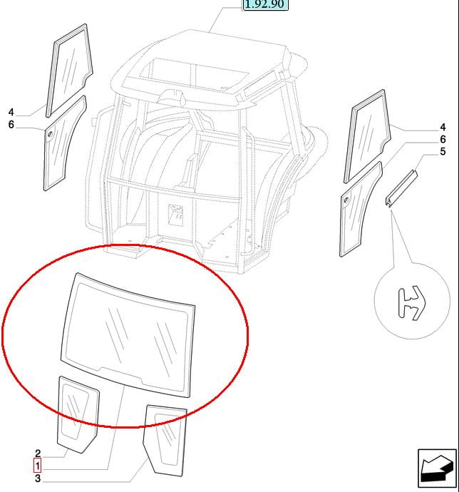 ВЕТРОВОЕ СТЕКЛО NEW HOLLAND CASE 5089552
