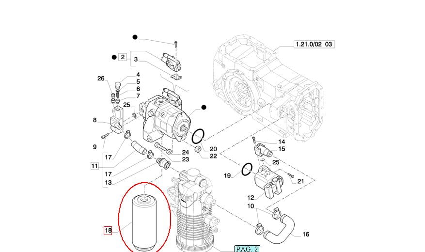 FILTR HYDRAULIKI NEW HOLLAND CASE STEYR 84226258 - 81863797 - 9821387 - 81863799 - 84031880 - 87413810 - F0NN6714CA - 48142231