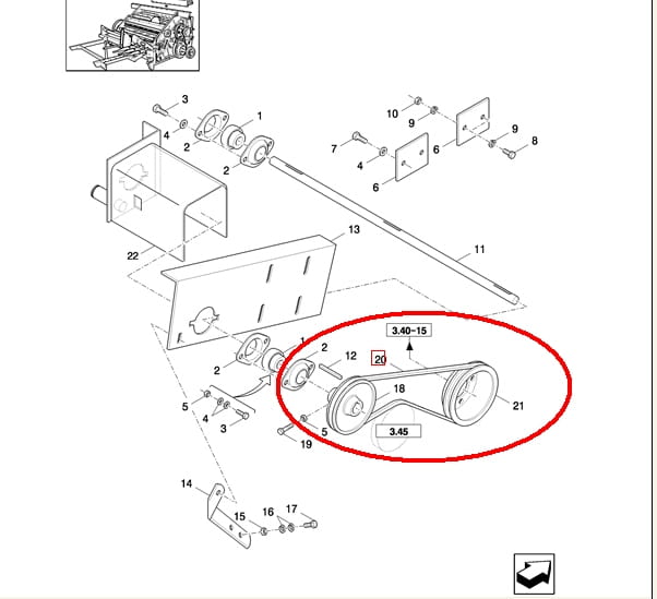 РЕМЕНЬ ДЛЯ ВЫГРУЗКИ ЗЕРНА NEW HOLLAND CASE 84817636