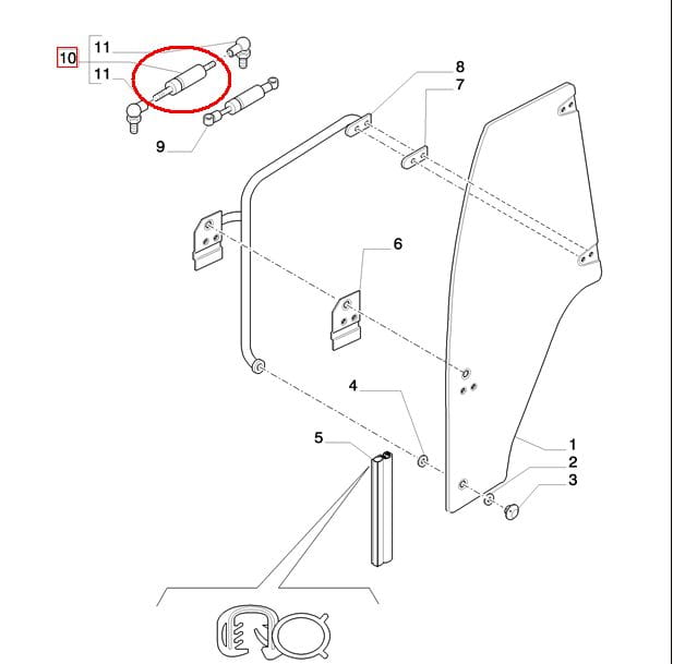 ГАЗОВАЯ СТОЙКА NEW HOLLAND CASE 84168525 - 87652519 - 47517730